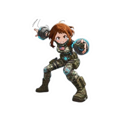 0077 Uraraka Ochako Tactical Waifu Sticker - Image 4