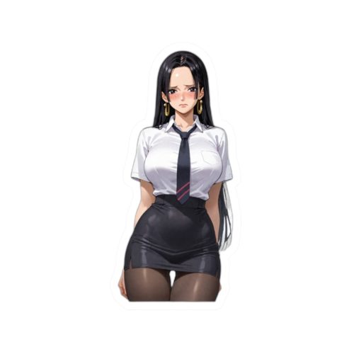 0473 Nico Robin Office Lady Blushing Anime Sticker - Image 4