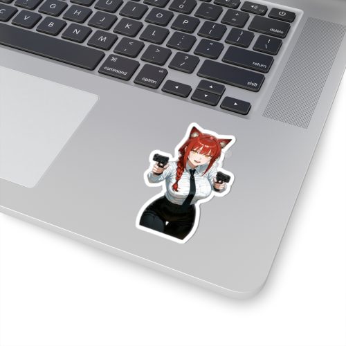 0070 Makima Cosplay Cat Tactical Waifu Sticker - Image 2