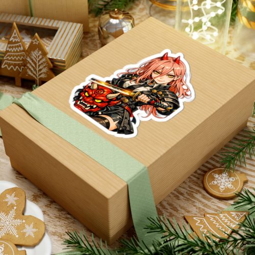 0122 Demon Girl Power Katana Warrior Sticker - Image 9