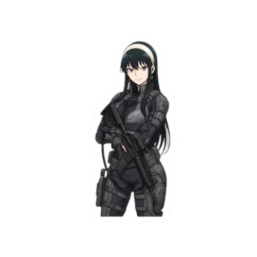 0061 Yor Forger CIA Tactical Waifu Sticker - Image 4