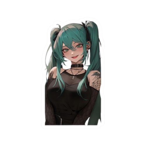 0435 Gothic Miku Tattooed Sticker - Image 10