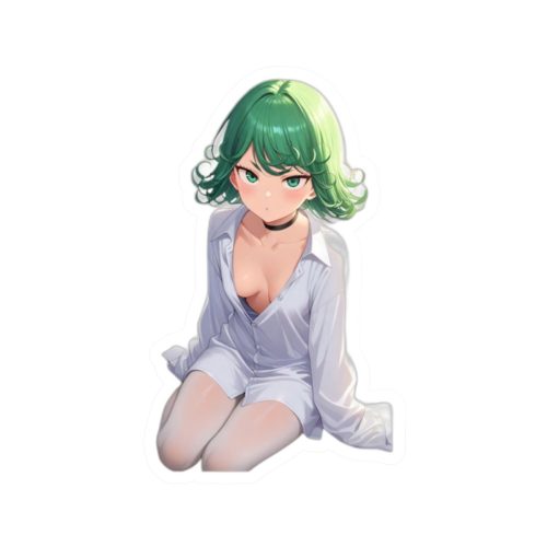 0165 Tatsumaki Wore A Collared Shirt Waifu Sticker - Image 1
