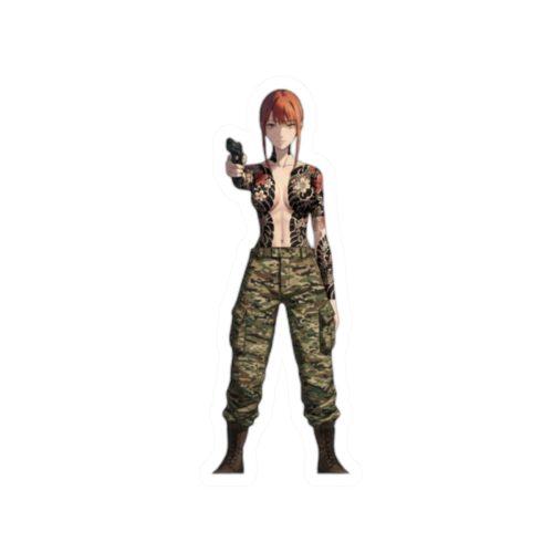 0098 Makima Tattoo Tactical Waifu Sticker - Image 10