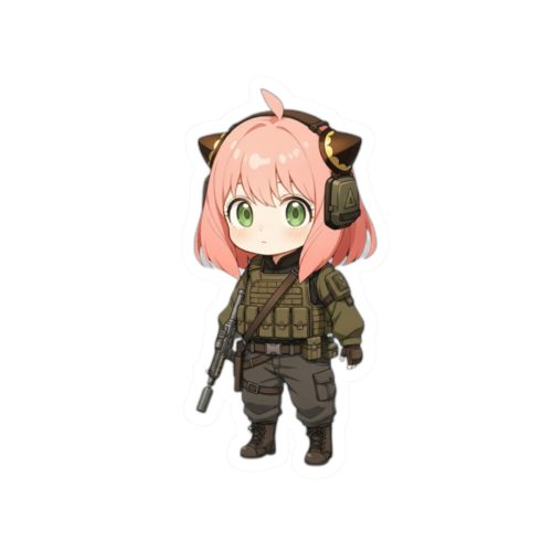 0125 Anya Forger Cute Chibi Tactical Sticker - Image 7