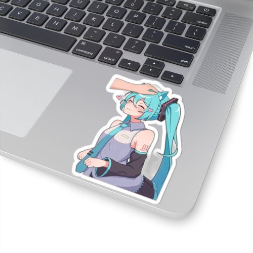 0476 Hatsune Miku Headpat Smiling Catgirl Anime Vinyl Sticker - Image 5