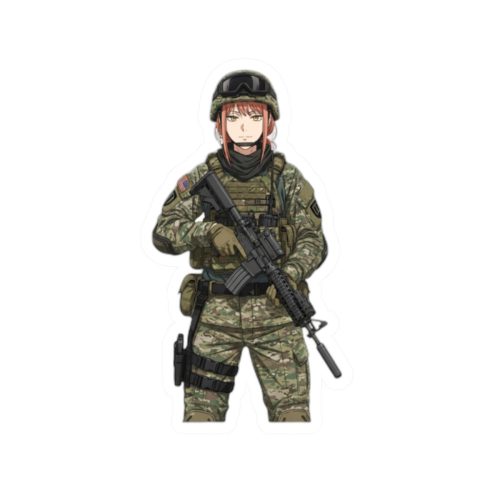 0123 Makima AR15 Tactical Waifu Sticker - Image 1