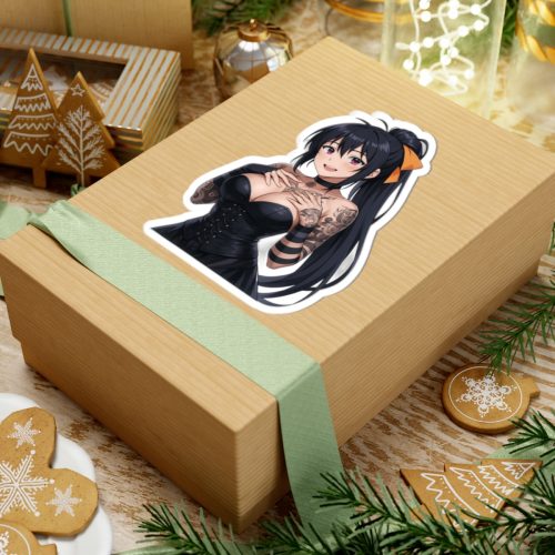 0489 Gothic Style Akeno Himejima Tattoed Waifu Sticker - Image 9