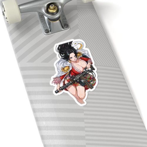0055 Boa Hancock Machine Gun Tactical Waifu Sticker - Image 8