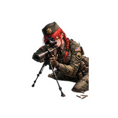 0130 Makima Sniper Tactical Waifu Sticker - Image 10