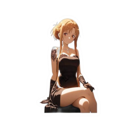 0444 Asuna Black Dress Tattooed Sticker - Image 10