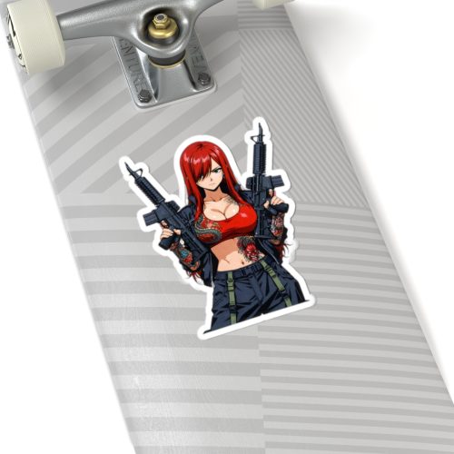 0045 Erza Scarlet Street Style Waifu Sticker - Image 8