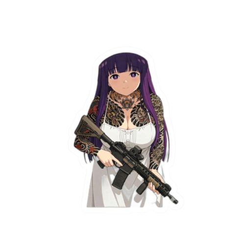 0016 Fern Tattoo Tactical Waifu Sticker - Image 7