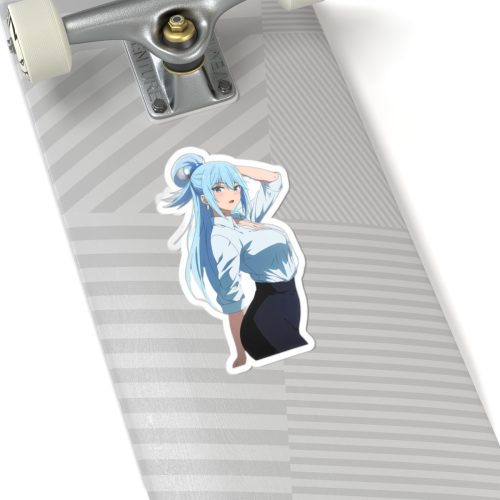 0398 Aqua Confident Business Attire Sticker - Image 8