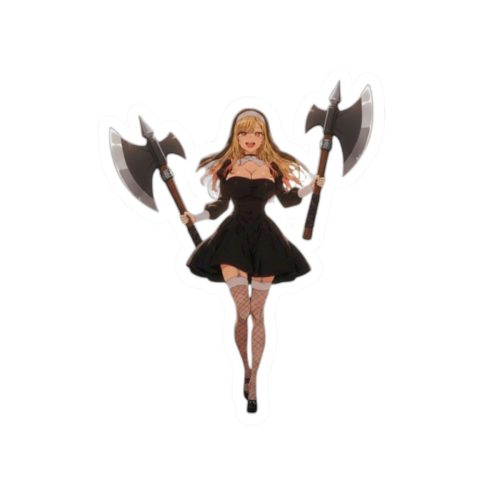 0067 Kitagawa Marin Two Ax Tactical Waifu Sticker - Image 1