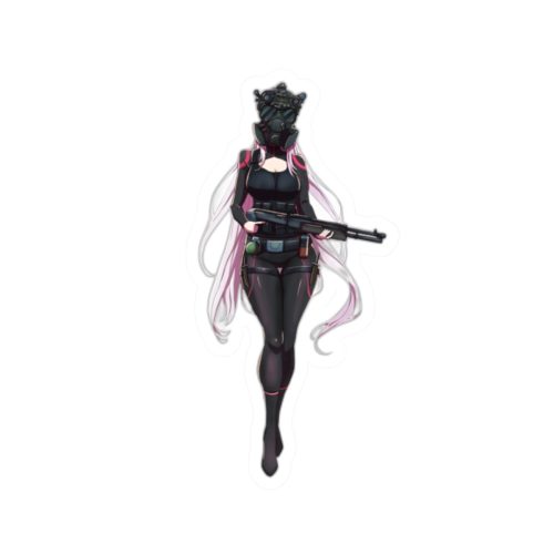 0428 Tactical Zero Two with Gas Mask and Shotgun Sticker - Image 1