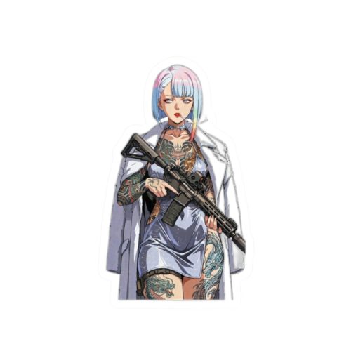 0020 Lucyna Tattoo Tactical Waifu Sticker - Image 7