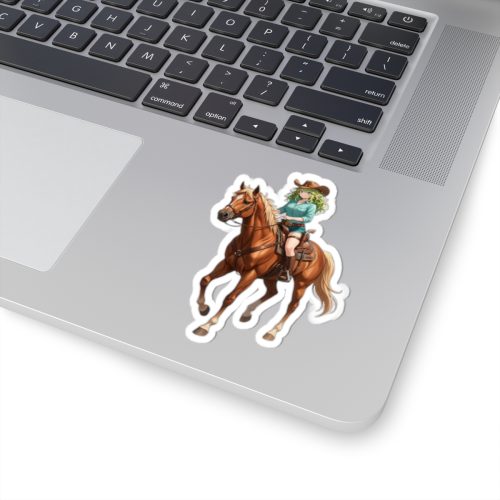 0075 Toru Hagakure Cowboy Horseback Riding Tactical Waifu Sticker - Image 5