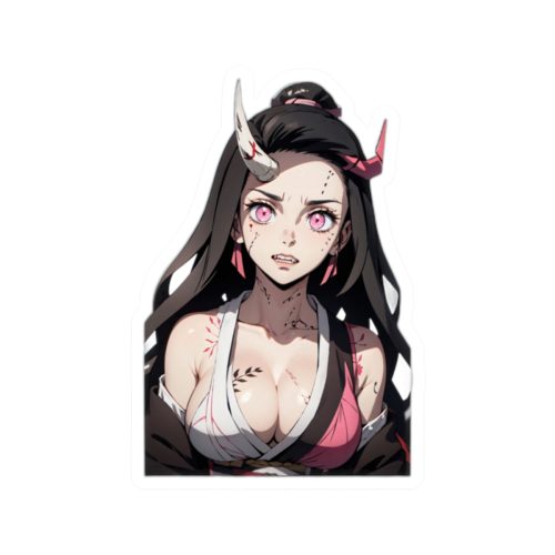 0168 Nezuko Devil Waifu Sticker - Image 4