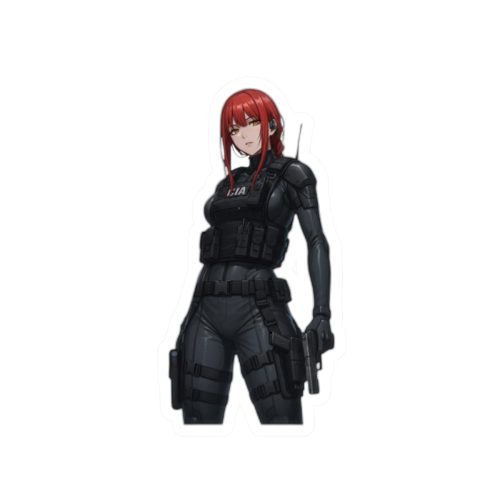 0062 Makima CIA Tactical Waifu Sticker - Image 7