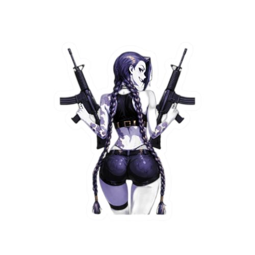 0068 Jinx Two Gun Tactical Waifu Sticker - Image 4