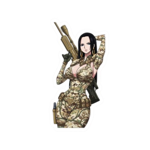 0060 Boa Hancock Army Tactical Waifu Sticker - Image 7