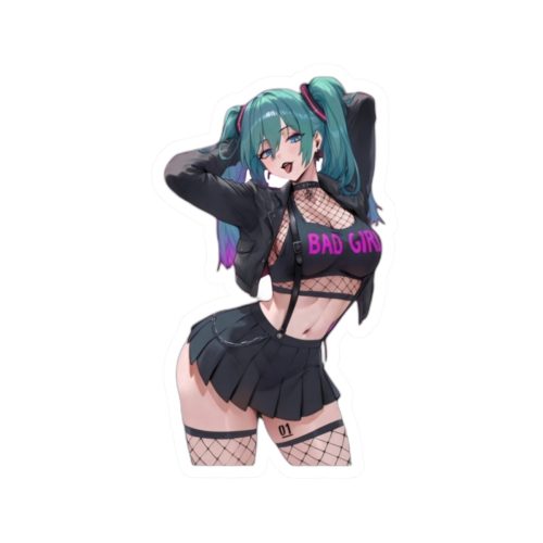 0487 Hatsune Miku Baddie Vinyl Sticker - Image 7