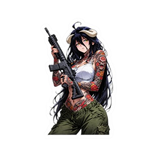 0046 Albedo Overlord Tattoo Street Style Waifu Sticker - Image 7