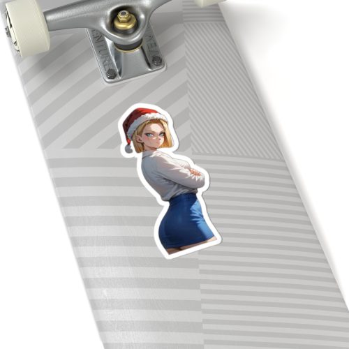 0357 Flirty Santa Android 18 Sticker - Image 8