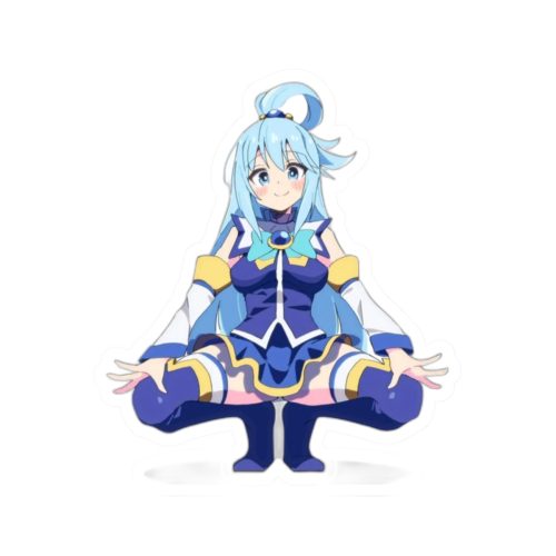 0397 Aqua Lewd Pose Sticker - Image 7