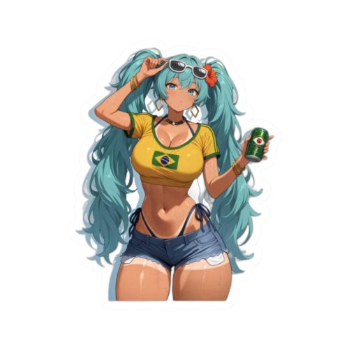 0488 Hatsune Miku Brazil Girl Sticker - Image 7