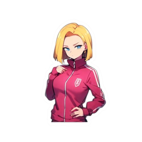 0356 Strong Sport Android 18 Sticker - Image 7