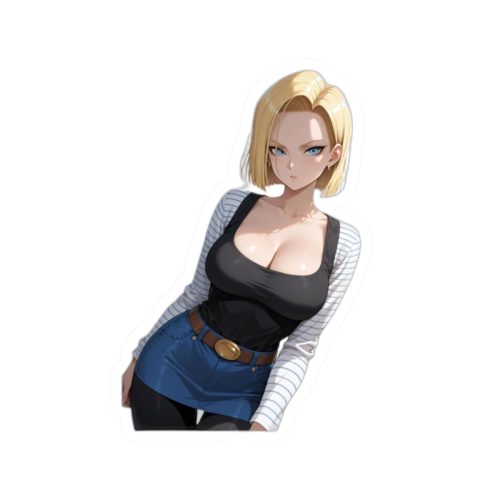 0353 Sensuous Style Android 18 Sticker - Image 4