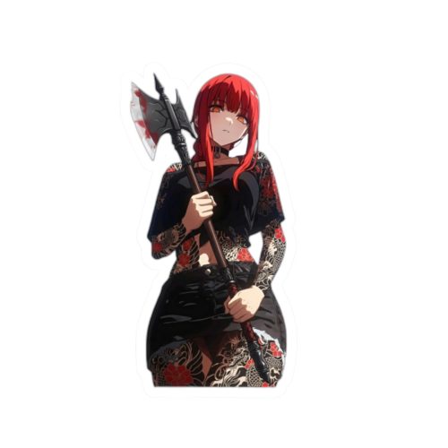 0078 Makima Holding An Axe Tactical Waifu Sticker - Image 7