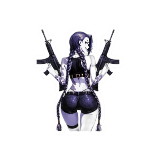 0068 Jinx Two Gun Tactical Waifu Sticker - Image 7