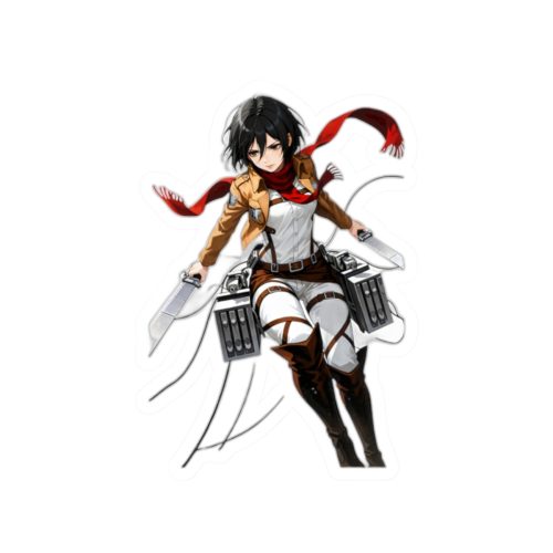 0100 Mikasa Ackerman Tactical Waifu Sticker - Image 4