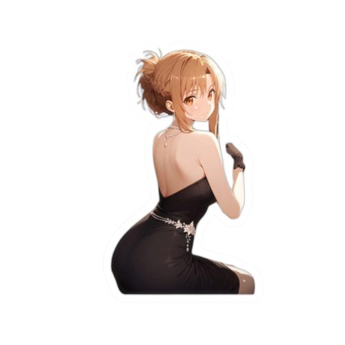0446 Asuna Black Dress Glamour Sticker - Image 7