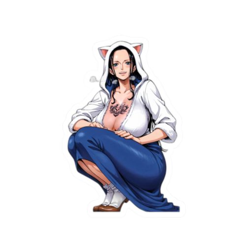 0049 Nico Robin Cat Waifu Sticker - Image 4
