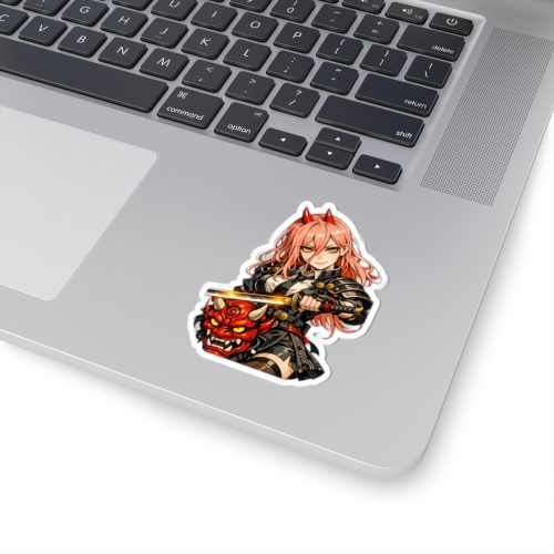 0122 Demon Girl Power Katana Warrior Sticker - Image 2