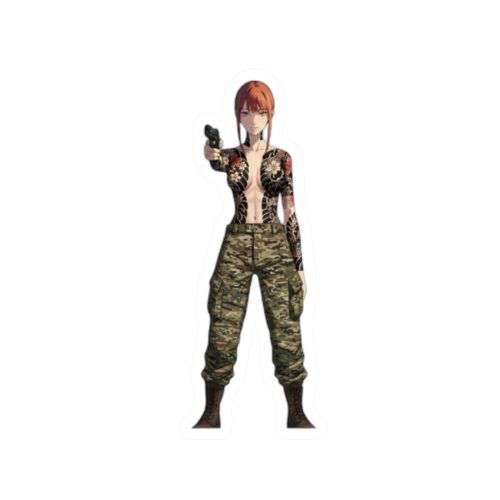 0098 Makima Tattoo Tactical Waifu Sticker - Image 7