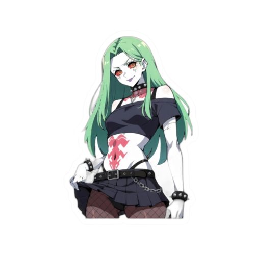 0485 Rebecca Cyberpunk Futuristic Sticker - Image 10