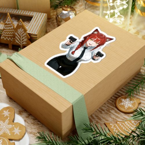 0070 Makima Cosplay Cat Tactical Waifu Sticker - Image 9