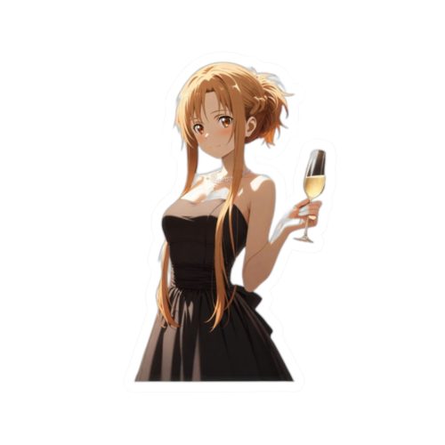 0445 Asuna Holding Champagne Sticker - Image 10