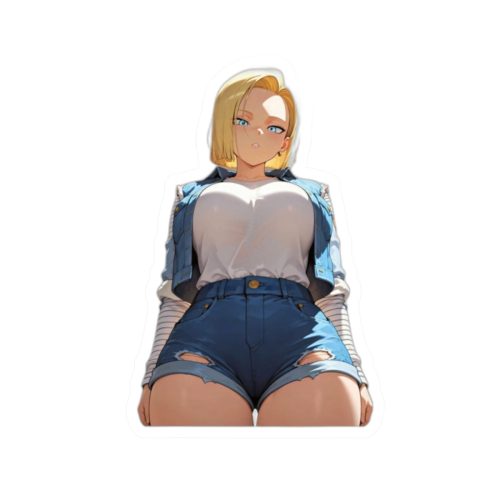 0354 Big Busty Android 18 Sticker - Image 7