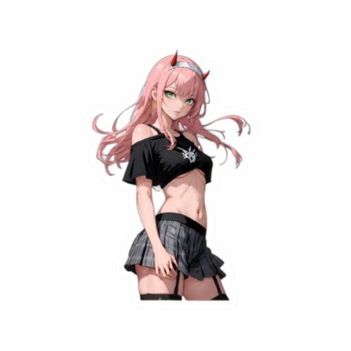 0502 Zero Two Streetwear Style Transparent Outdoor Stickers Square 1pc - Image 4