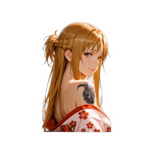 0458 Asuna Kimono Tattoo Sticker - Image 7