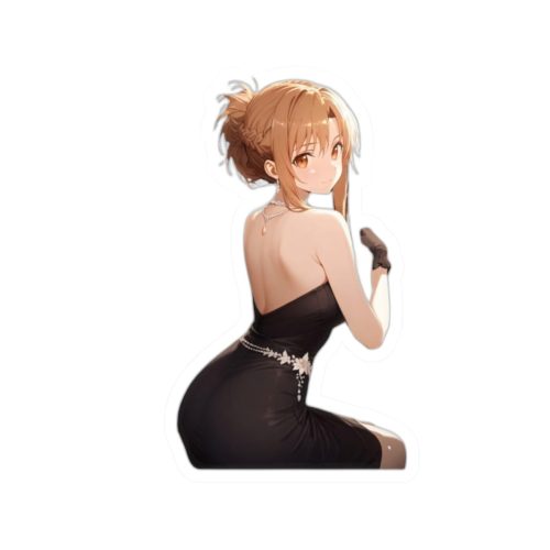 0446 Asuna Black Dress Glamour Sticker - Image 4