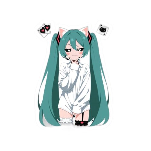 0477 Hatsune Miku Catgirl Cute Anime Sticker - Image 7