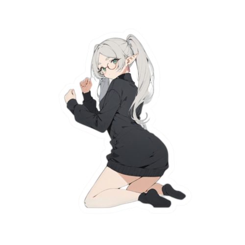 0005 Sexy kneeling Frieren Sticker - Image 1