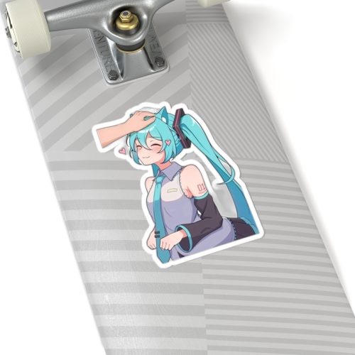 0476 Hatsune Miku Headpat Smiling Catgirl Anime Vinyl Sticker - Image 8